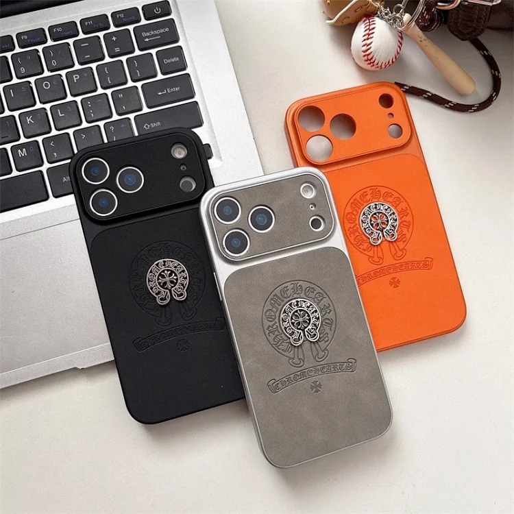 Chrome Hearts 潮牌皮质克罗心适用苹果i Phone16秒变17系列17Promax手机壳跨境13