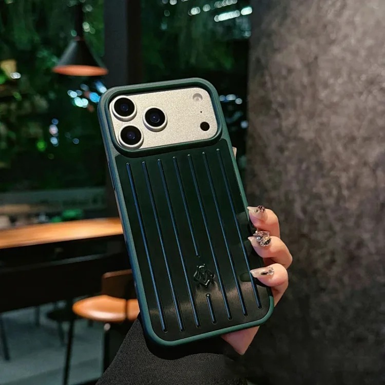 Aluminum alloy Apple 17 Pro Max suitcase-style full-coverage phone case for i Phone 15/14/13 (black