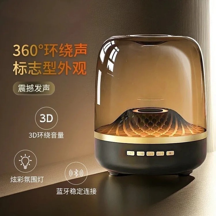 Cross-border subwoofer wireless bluetooth small speaker plug-in card computer large audio mini smart speaker outdoor audio