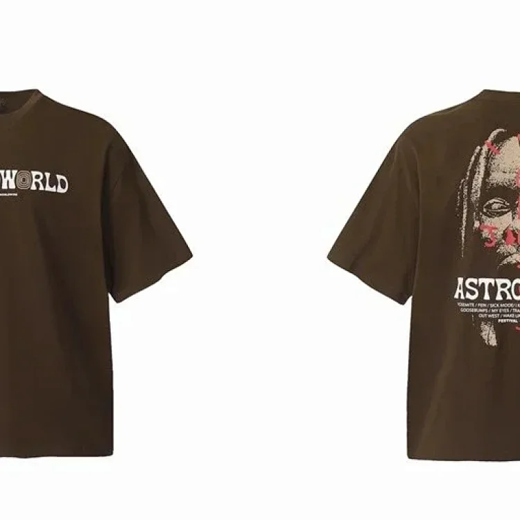 Travis Scott ts Cactus Jack shirt Fujiwara Hiroshi lightning joint TS men's and women's short-sleeved T-shirt