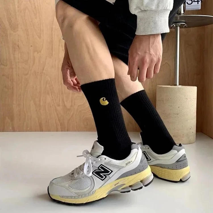 Carhartt Towel Bottom Gold Label Embroidery Simple Workwear Style Skateboard Sports Socks