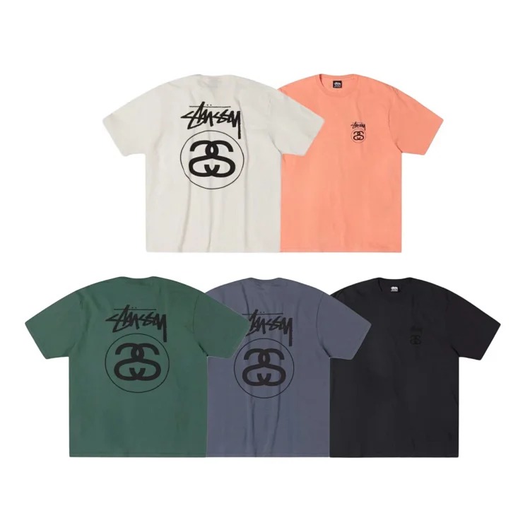 26SS STUSSY X Chanel Stussy Clown Logo Print Round Neck Short-sleeved T-shirt