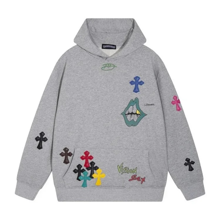 CH cross hooded sweatshirt is versatile and fashionable