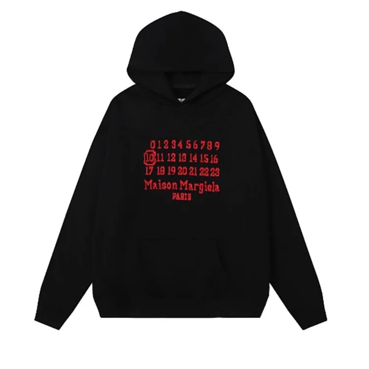 MM6 Autumn and Winter Loose Jacket Casual Hooded Sweatshirt Trendy Print