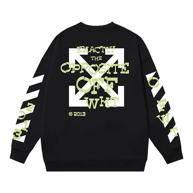 OW arrow oil painting simple printed pullover terry style