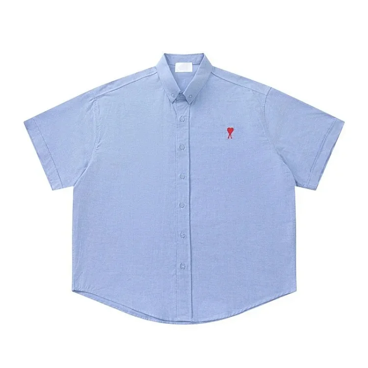 Love embroidered cotton shirt for men and women