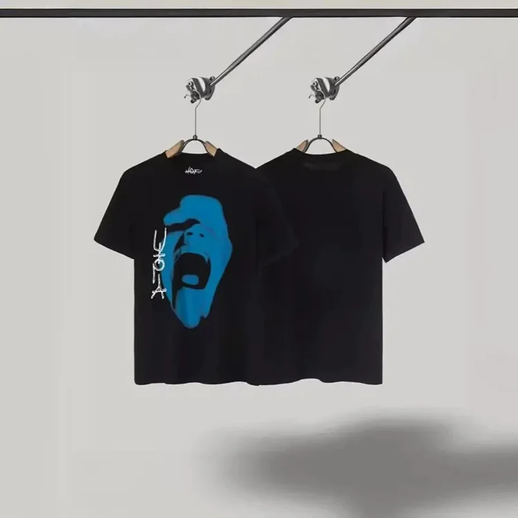 2024 New Travis Scott Cactus Jack Utopia Joint Model Crying Blue Face Short Sleeves