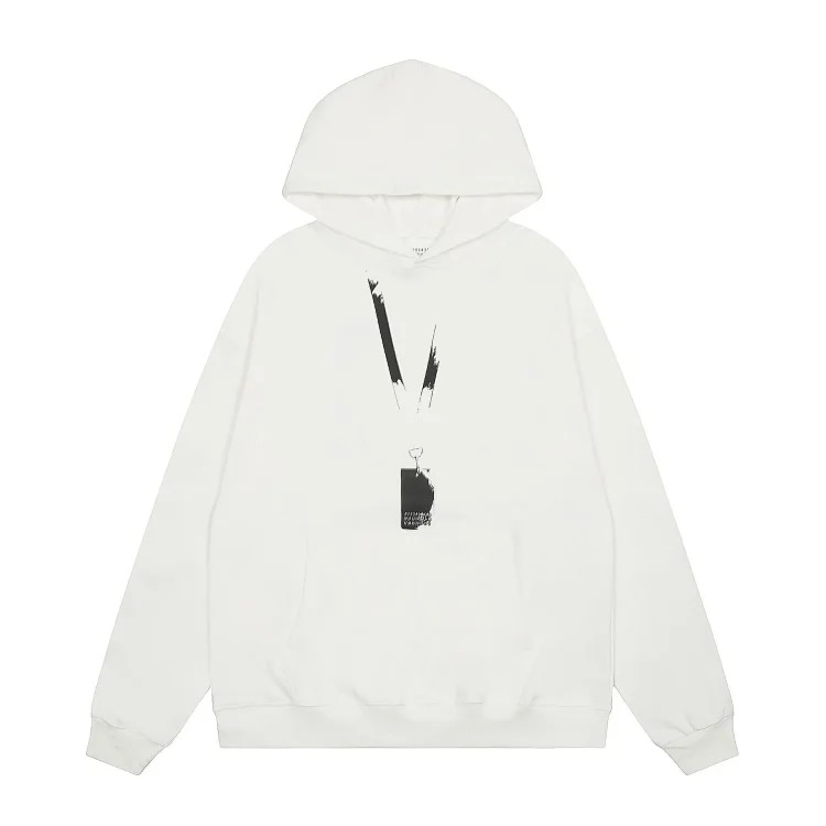 MM6 Autumn and Winter Loose Jacket Casual Hooded Sweatshirt Trendy Print