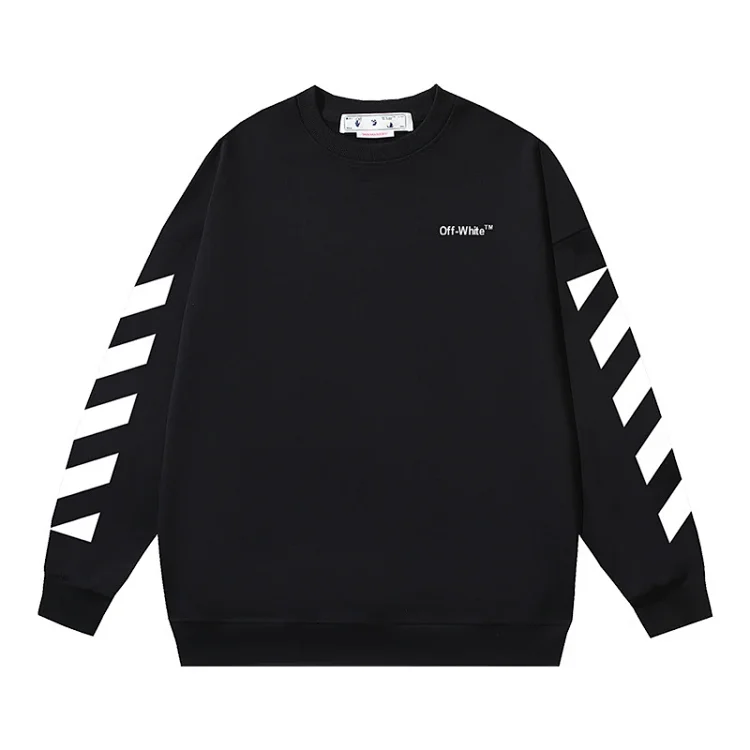 OW arrow oil painting simple printed pullover terry style