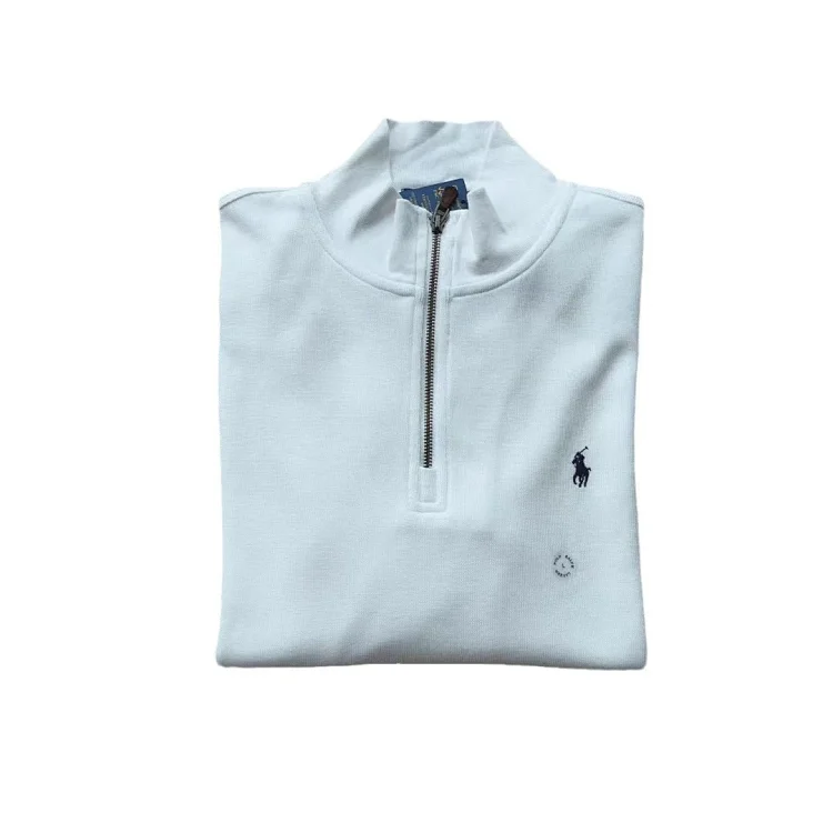 Ralph Lauren sweatshirt women's half zipper Ralph Lauren pony logo embroidered couple style stand collar long sleeves