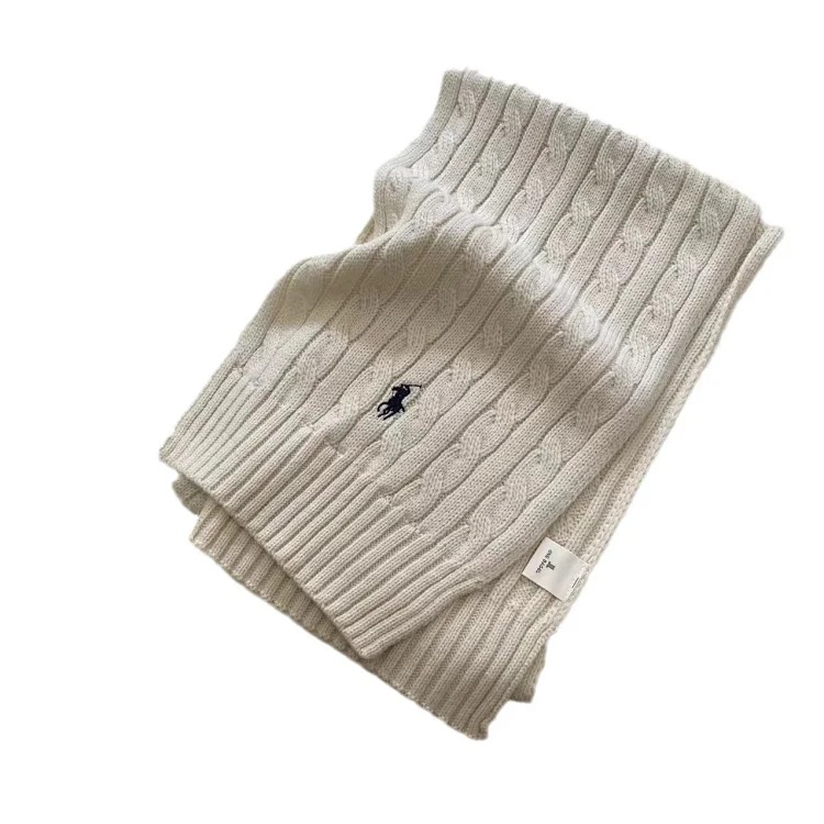 Retro British pure wool scarf embroidered