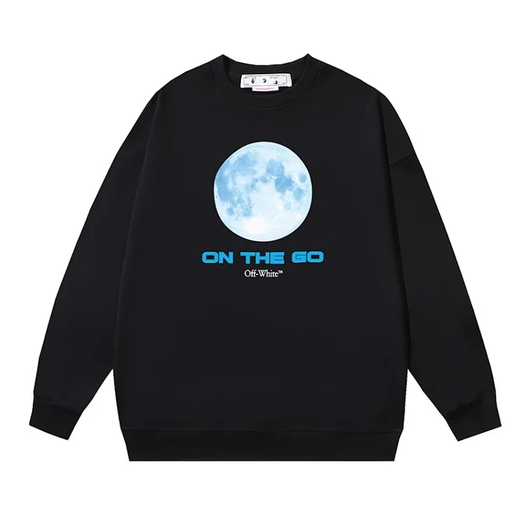 OW arrow oil painting simple printed pullover terry style