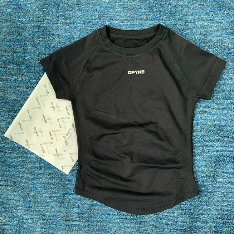 DFYNE Quick-drying Breathable Sports T-shirt Pilates Training Sports Yoga Fitness Short-sleeved Top