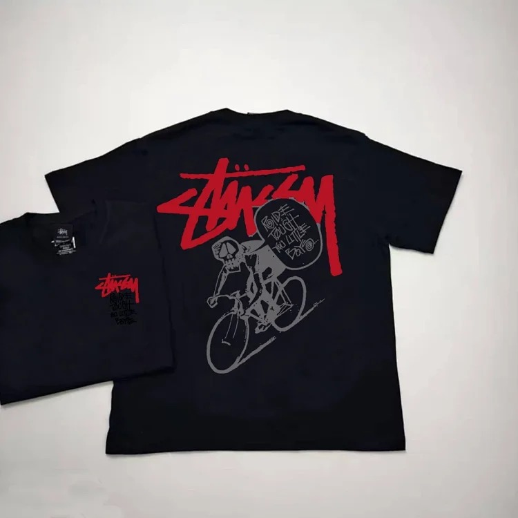 Stussy's new bicycle high-quality T-shirt short sleeves