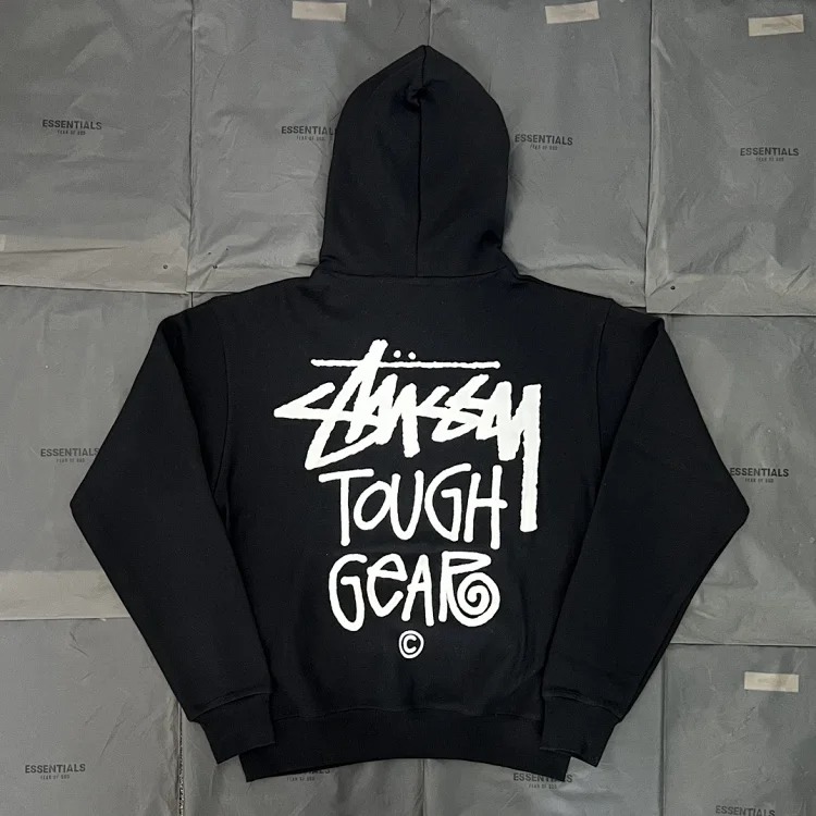 Stussy SS24 Slogan Letter Hooded Sweatshirt Hoodie