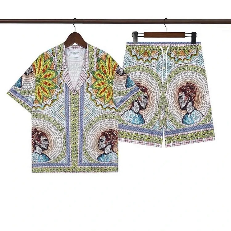 Beach flower shirt loose short sleeve shorts suit
