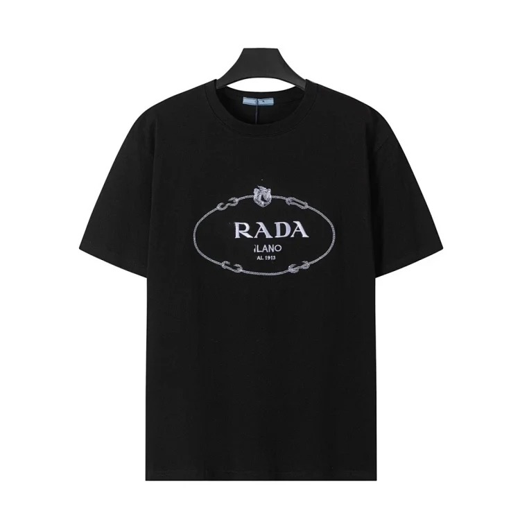 Metal triangle logo series style P short-sleeved T-shirts for men and women
