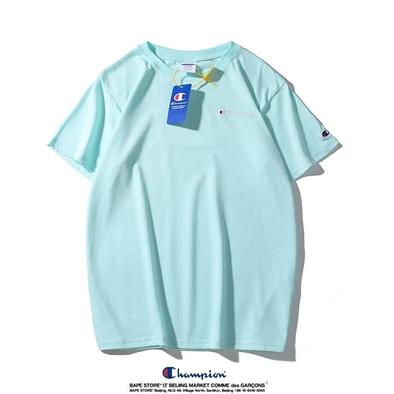 Champion small label pure cotton round neck short sleeved T-shirt