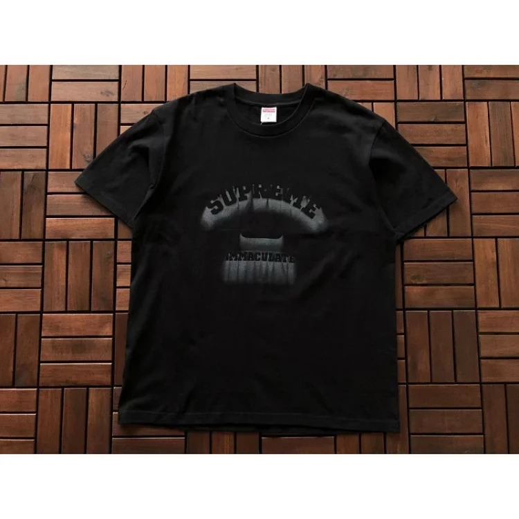 SUP letter print BOX high version short-sleeved T-shirt for men and women