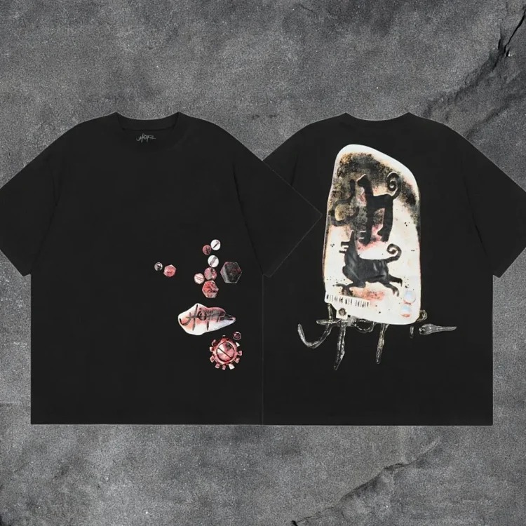 travis scott short-sleeved utopia ts joint utopia limited edition american high street t-shirt