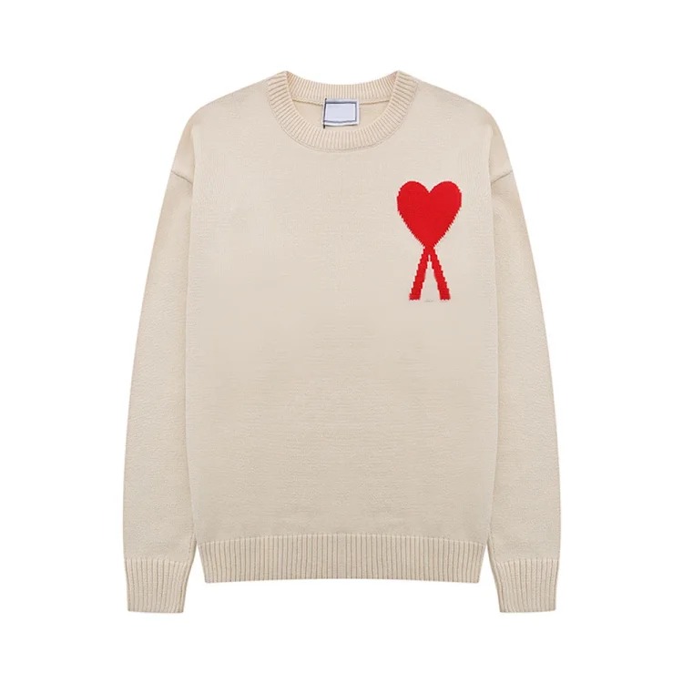 Love sweater for men and women striped youth heart casual pullover sweater