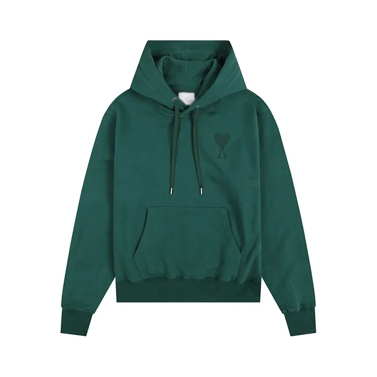 Sweatshirt autumn and winter new long-sleeved hooded unisex small love flat embroidered hoodie