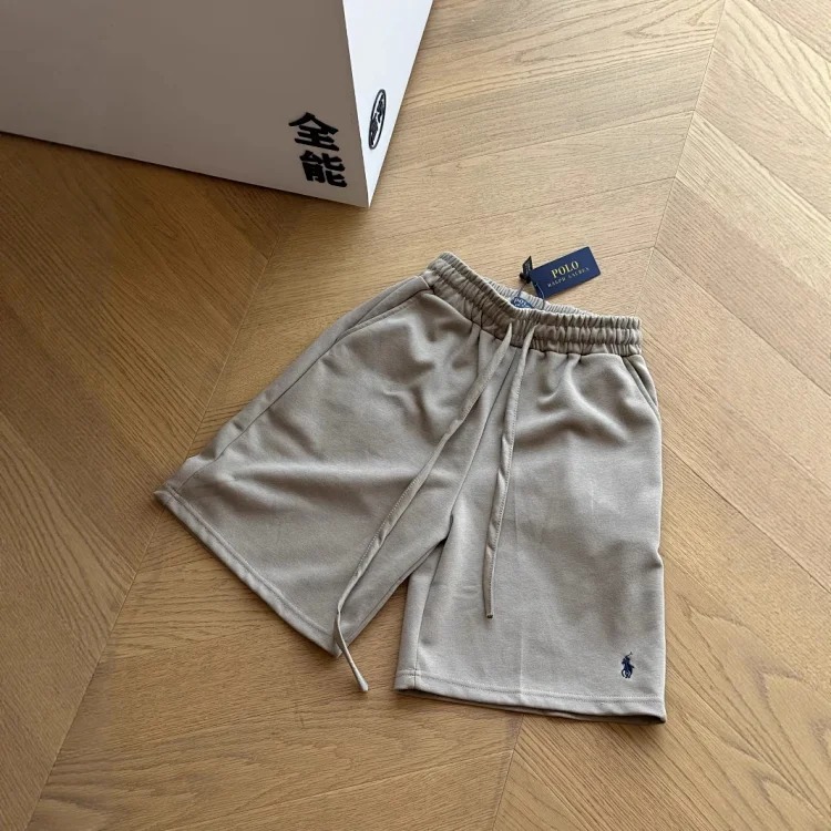 Cotton shorts, casual 50-point beach pants, casual retro pony embroidery