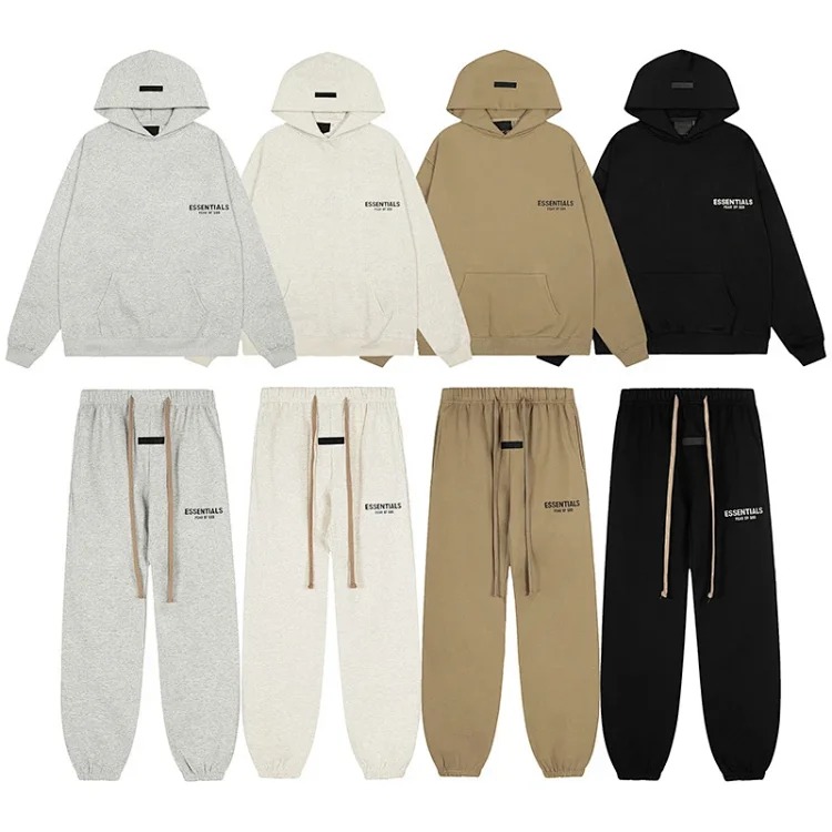 Hooded sweatshirt with black letter flocking