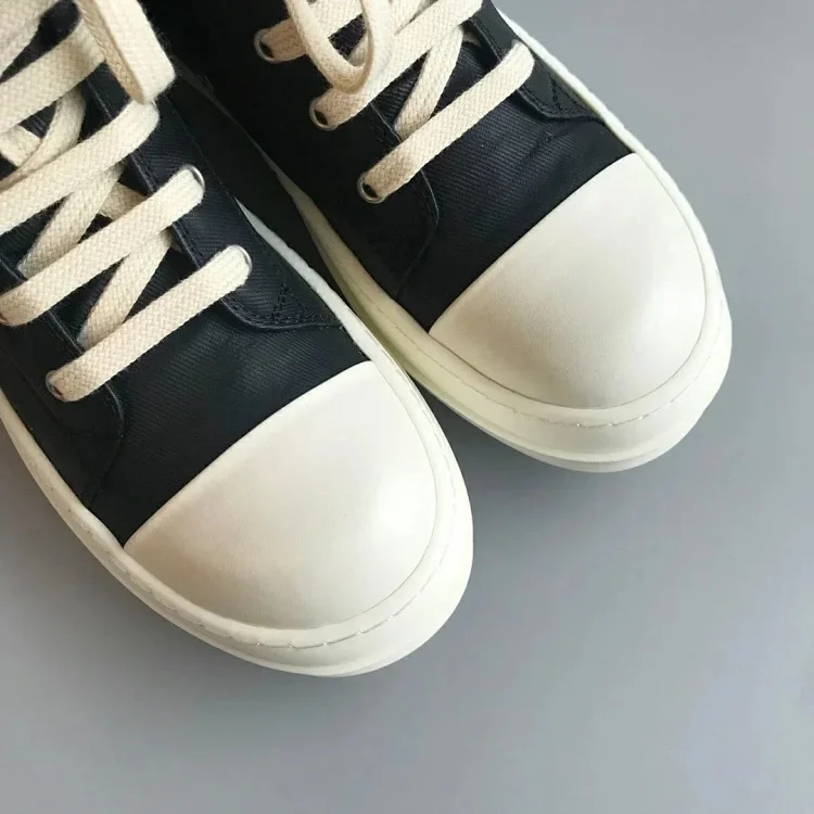 RICK OWENS RO double line DRKSHDW old wax cloth high top large Converse
