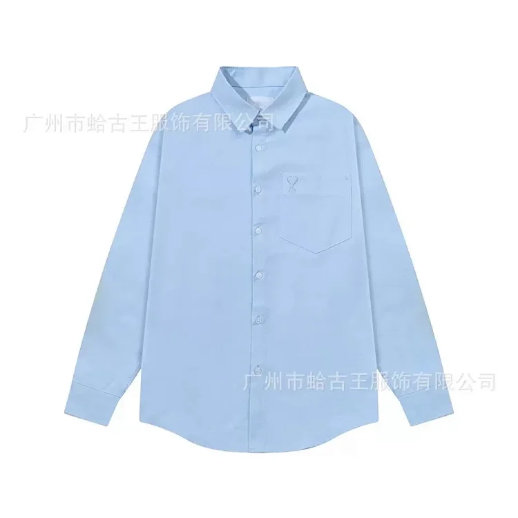 Love embroidered cotton shirt for men and women