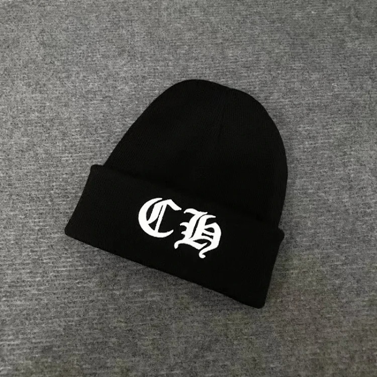 Knitted hats Sanskrit printed woolen hats for men and women embroidered hats