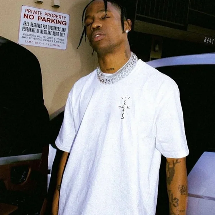 Fear of God Travis Scott Solid Color American Loose Casual Short-sleeved FOG Trendy T-shirt