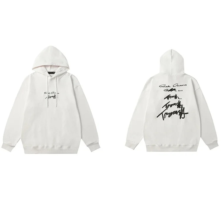 MM6 Autumn and Winter Loose Jacket Casual Hooded Sweatshirt Trendy Print