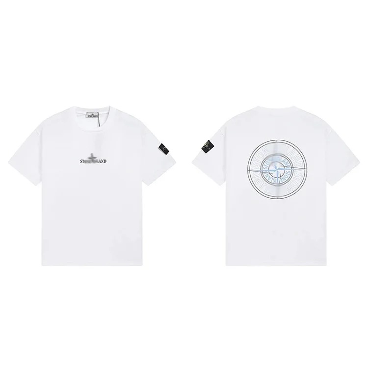 Shitongdao casual short-sleeved T-shirt printed loose round neck same style for men and women