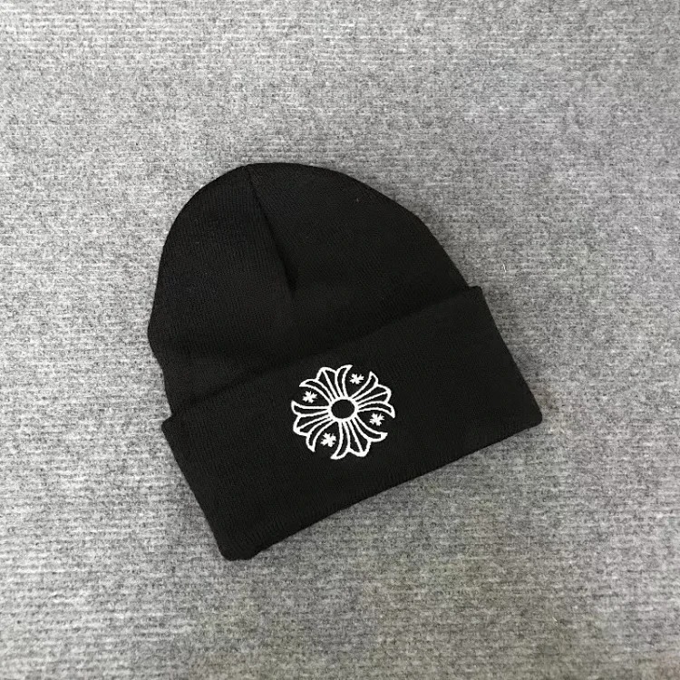 Knitted hats Sanskrit printed woolen hats for men and women embroidered hats