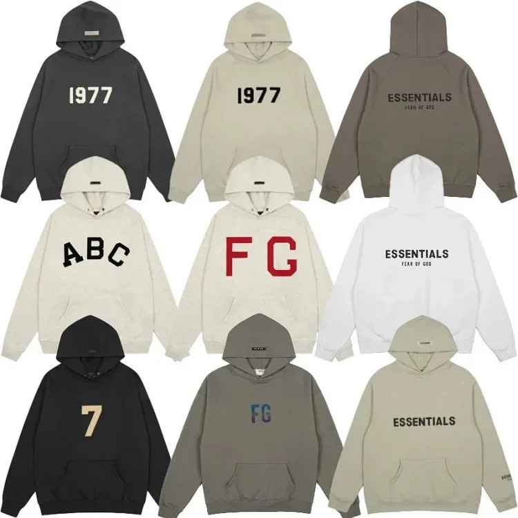 Trendy brand hooded sweatshirt plus velvet spring and autumn couple's coat