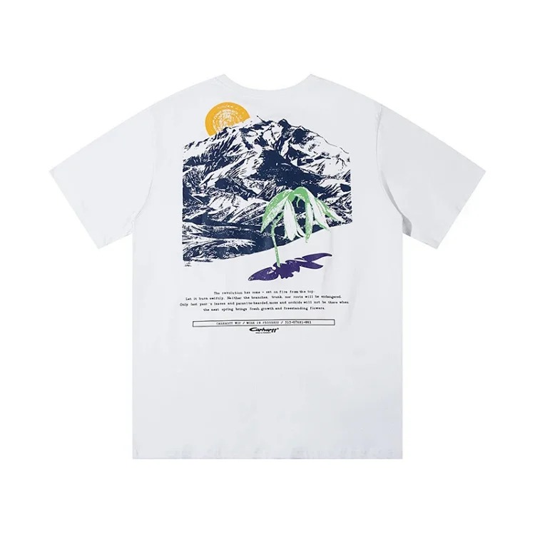 Kaha letter short-sleeved T-shirt for men and women