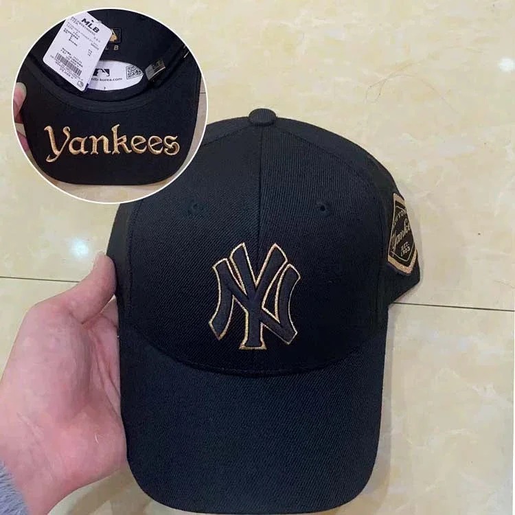 Baseball hat Korean Yankees NY men's and women's adjustable couple LA hard top all-match sunvisor peaked cap