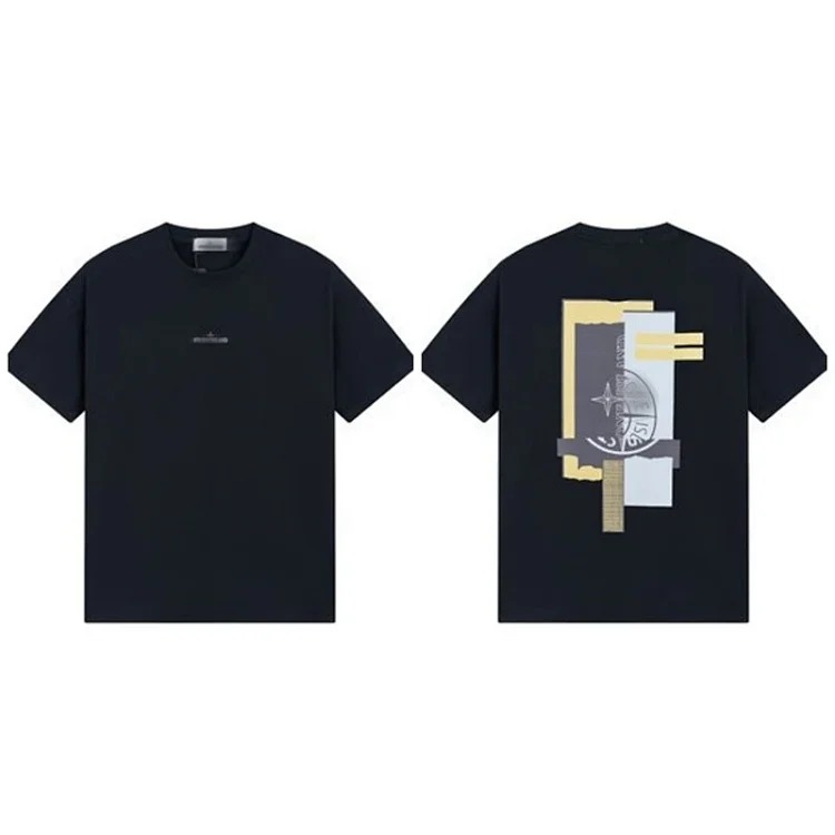 Shitongdao casual short-sleeved T-shirt printed loose round neck same style for men and women
