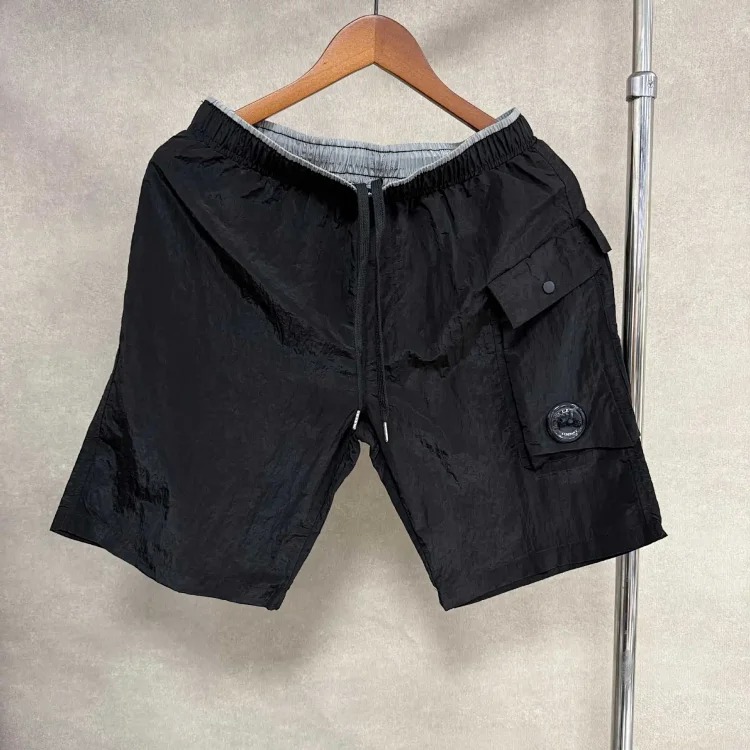 CP cross-border COMPANY sleeves zipper button decoration loose workwear sports short-sleeved shorts suit