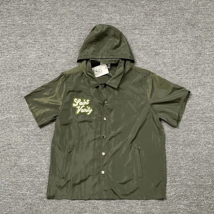 Saint letter towel embroidered hooded short-sleeved shirt casual shorts suit