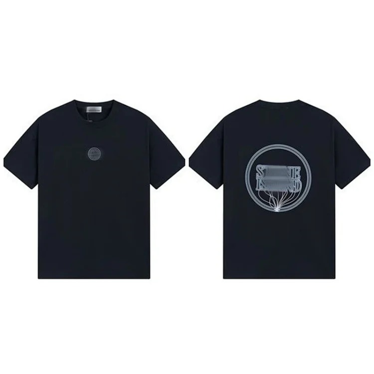 Shitongdao casual short-sleeved T-shirt printed loose round neck same style for men and women