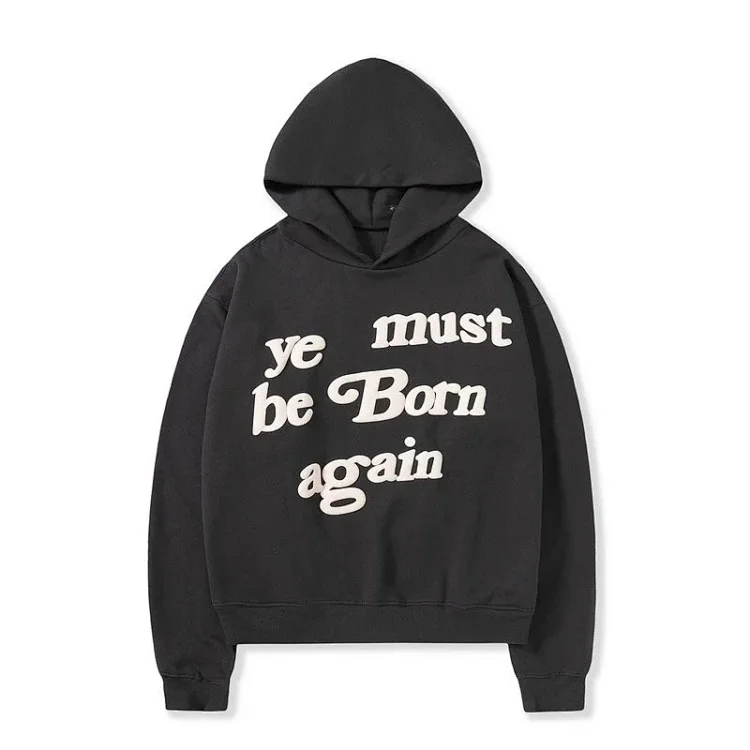 Foam printed sweatshirts for men and women, trendy brand hoodies for couples