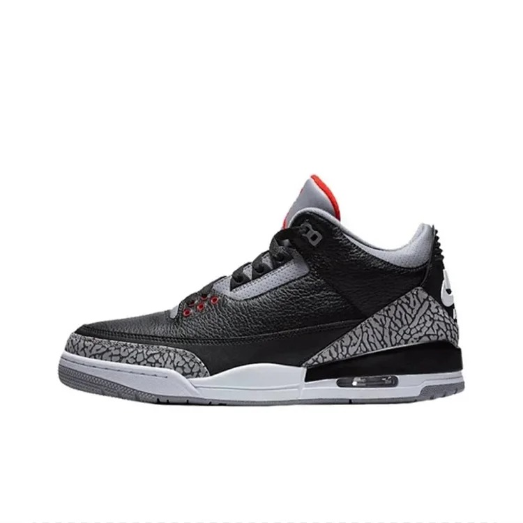 Jordan AJ3 Mid-range Hiroshi Fujiwara Black and White Cardinal White Wine Red White Cement