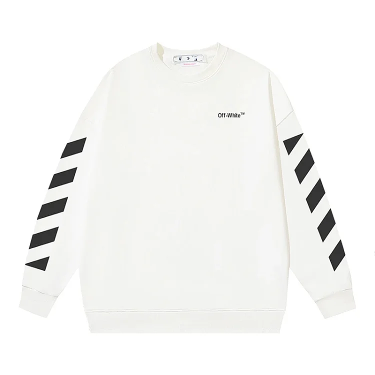 OW arrow oil painting simple printed pullover terry style