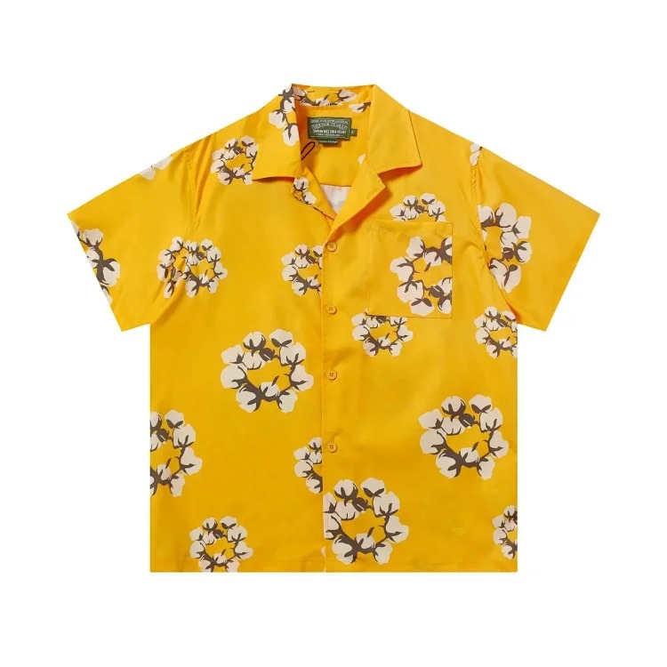 D.T kapok all-over printed short-sleeved loose T-shirt men's and women's shorts suit