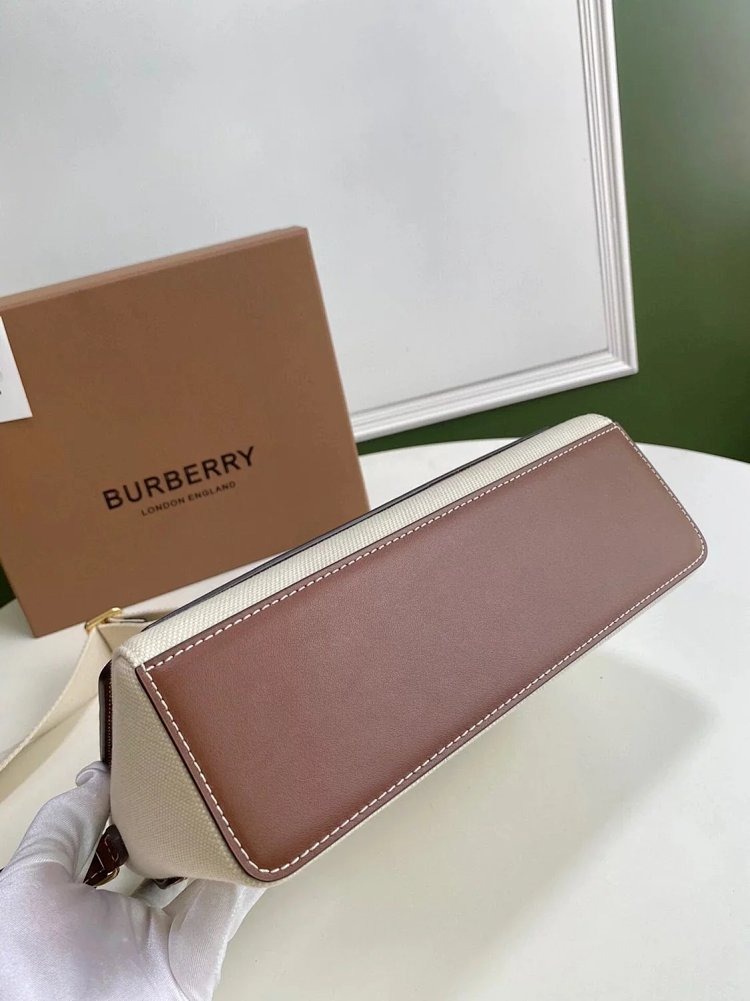 Burberry Crossbody Bag, Single Shoulder Women's Bag, Vintage Plaid Patchwork Leather, Note Crossbody Bag