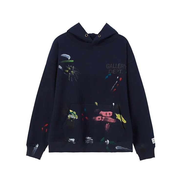 Retro distressed GD brain casual loose hooded sweatshirt for men and women with the same style hoodie