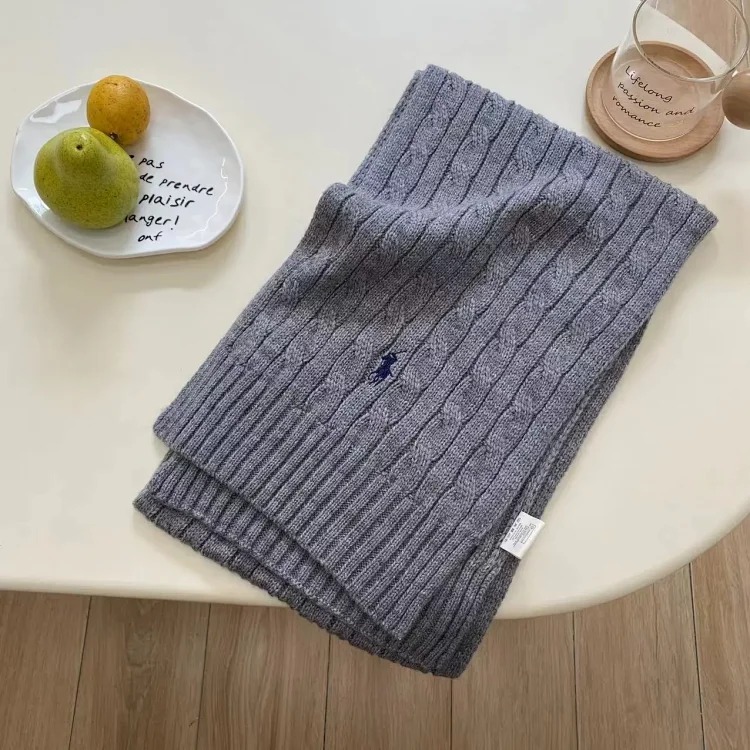 Retro British pure wool scarf embroidered