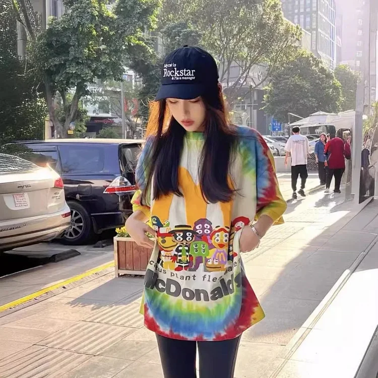 CPFM McDonald's joint peripheral burger print Travis Scott American casual loose TS short-sleeved T-shirt